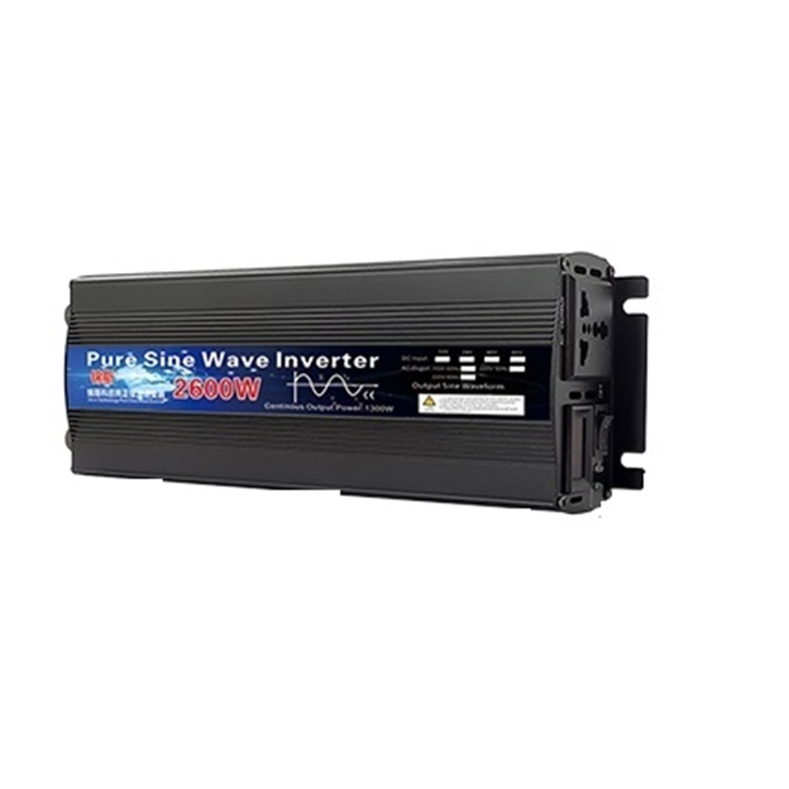 Inverter a Onda sinusoidale Pura 12V 24V 110V 220V 1000w 2000w 2600w Inversor 12V 48V a 220V Convertitore Inverter Solare di Potenza Display a LED(2600W,12V-110-120V 60HZ)