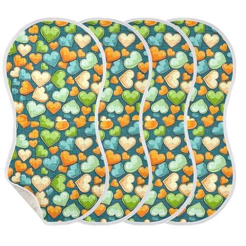 xigua Romantic Love Baby Burp Cloths for Newborn Boys and Girls 1 Pack, Soft & Absorbent Cotton Baby Burp Cloth, Baby Washcloths, Newborn Towel, Burp Rags3