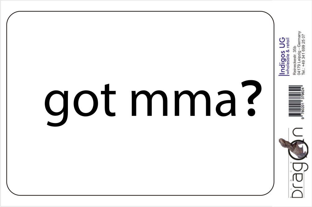 Adesivo Auto INDIGOS UG - JDM 'Got MMA?' - Bianco, 149x33 Mm. Sticker Resistente Per Auto, Laptop E Vetri. - 4
