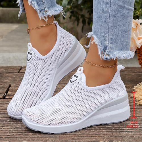Baskets compensées femme légères pour éviter d'avoir mal aux pieds - 3