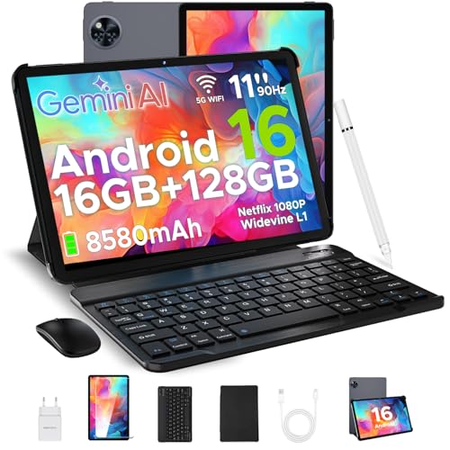 📡【All-in-One Accessori 】Il tablet con penna U11 include un mouse, una tastiera Bluetooth, una pellicola protettiva, una custodia, un caricabatterie, una Touching Pen e molto altro. Il tablet con tastiera grazie al suo design leggero e portatile, può essere facilmente riposto nello zaino o nella borsa. Il tablet U11 supporta la modalità PC e lo stilo, consentendo di lavorare e prendere appunti come su un PC. La custodia protettiva in dotazione protegge lo schermo e il coperchio posteriore dai graffi e può essere utilizzata anche come supporto.