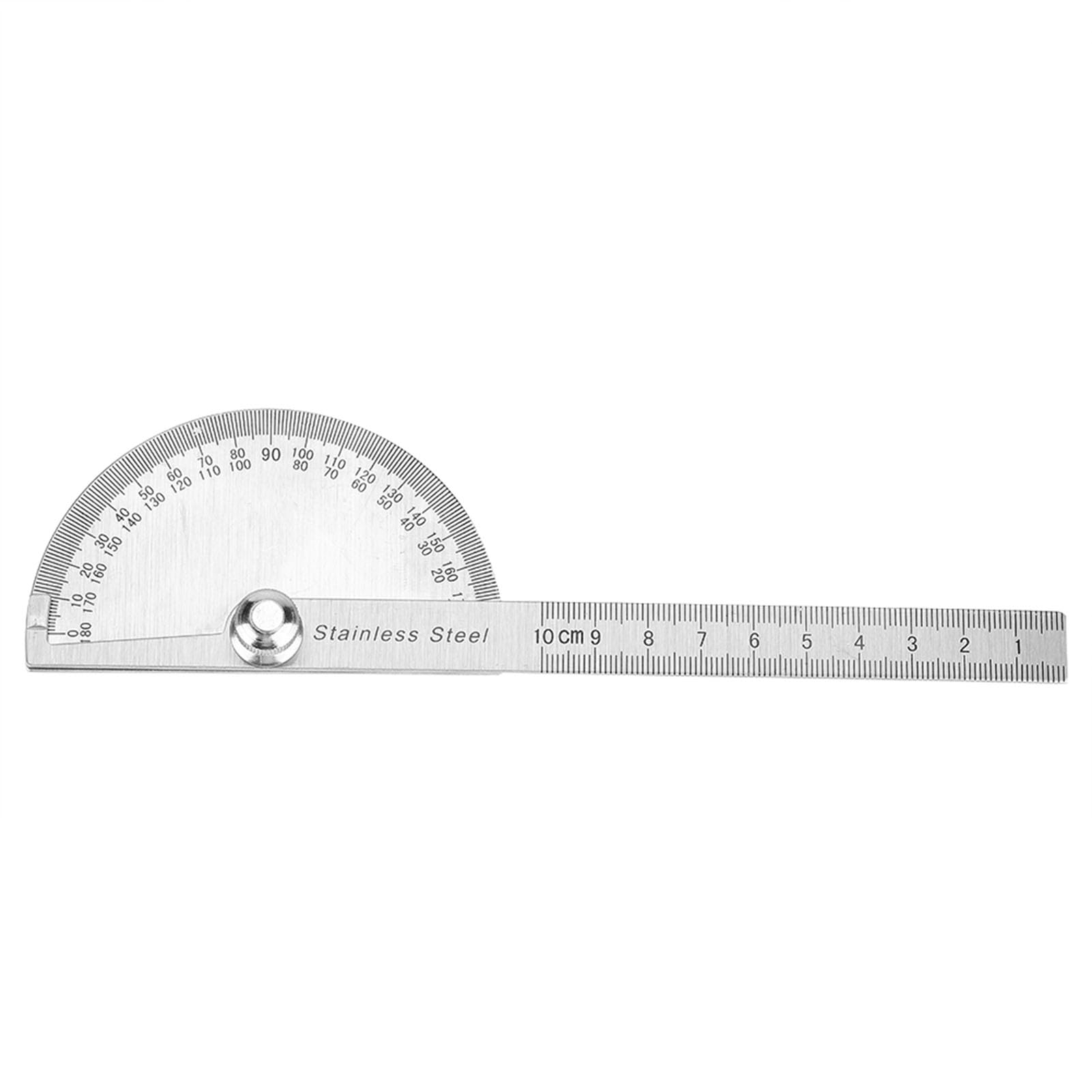 XHTLLO Protractor Ruler, Stainless Steel 0-180 Degree Protractor Arm Measuannulus Ruler Circuity Angle Finder Tool