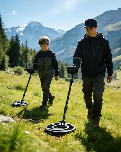 Image of Metal Detector for Adults & Kids, High Accuracy 10 inch Waterproof Search Coil with All Metal & Disc Modes, Kids Metal Detectors Gold Detecting for Beginners, Junior & Youth