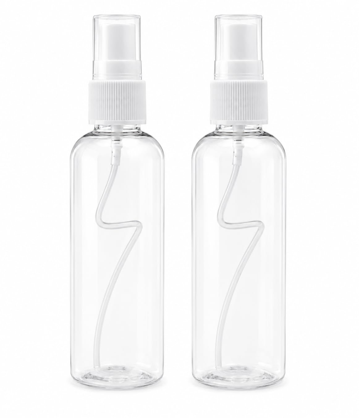 100 ml empty mist Spray Bottles, 2 Pack, | Travel Size, Refillable Design, Fine Mist Nozzle, Multipurpose Use, Leak-Proof Cap-image-0