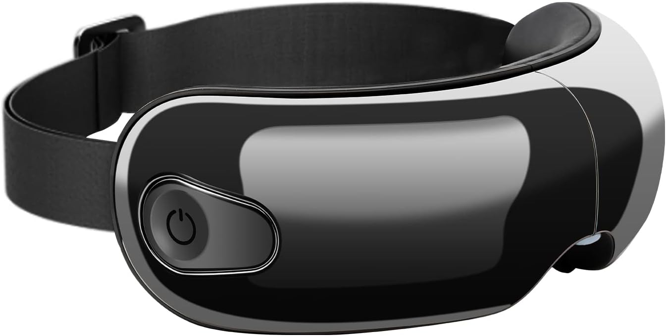 ALASKA BEAR Eye Massager Heat and Compression, Warm Therapy Mask, Temple Facial Massage for Eye Strain, Dry Eyes