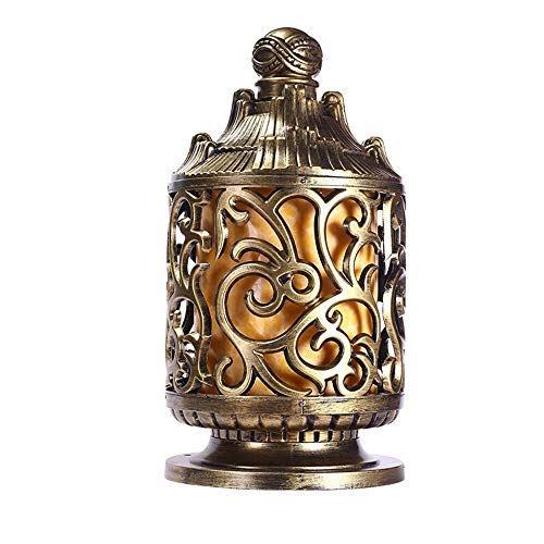 Yishelle Post Lights Vintage Outdoor Wall Lamp European Style Column Headlight Aluminum Exquisite Courtyard Decoration Lamp (Color : Gold, Size : 40×40×73cm)