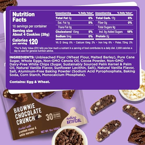 Image of Cooper Street Brownie Chocolate Crunch Mini Biscotti Cookies, 1 lb, 4ct