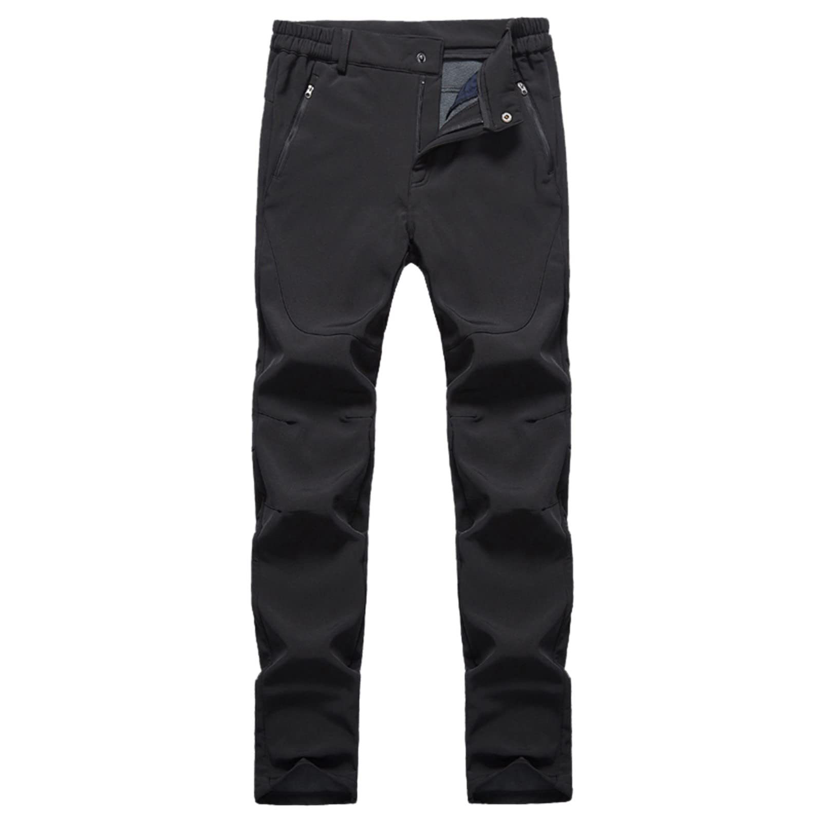 Herren Thermohose Sport Lang - Softshellhose Mit Fleece Winter Gefüttert Regenhosen Wasserabweisend Verdickte Wanderhose Winddicht Fahrradhose Trekkinghose Männer Outdoor Arbeitshose
