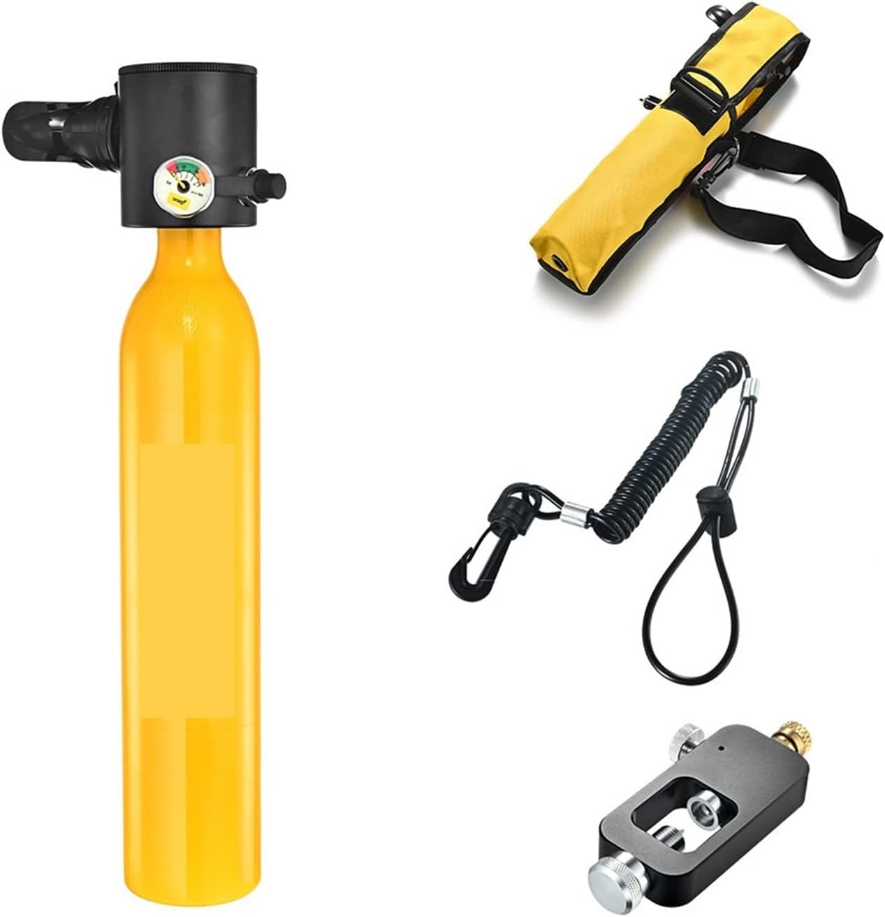 Scuba Tank Kit, 0.5L Mini Oxygen Cylinder Diving Teaching Underwater Breathing Diving Equipment Breathing for Underwater Work/Underwater Recreation