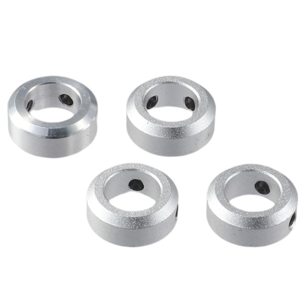 HOBBYIN 4 Piece Screw Shaft Collars,Bore Shaft Collars, One Piece Design Bore Aluminum alloolid Collar Inside Dia for Dolly Wheel Handtruck Tire