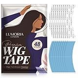 LUMORIA 48 STÜCK C HOLD KLEBESTREIFEN FÜR LACE FRONT PERÜCKE, TOUPET, HAARSYSTEM - DOPPELSEITIG, ULTRA STARKER HALT NO-SHINE PERÜCKEN KLEBER, ATMUNGSAKTIV, ZUVERLÄSSIG, AUCH BEI SCHWEISS