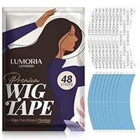 LUMORIA 48 Stück C Hold Klebestreifen für Lace Front Perücke, Toupet, Haarsystem - Doppelseitig, Ultra Starker Halt No-Shine Perücken Kleber, Atmungsaktiv, Zuverlässig, auch bei Schweiß