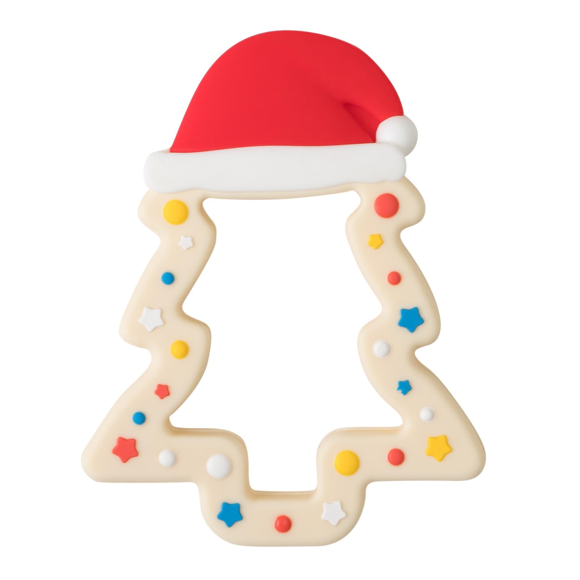 Jimibaby Christmas Teether - Teething Toy for Baby Boys & Girls, Ideal Stocking Stuffer, Comes with Gift Package (Christmas Hat)