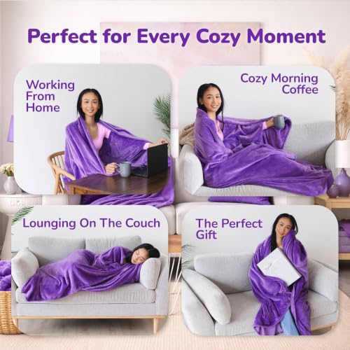 Image of Super Blanky Wearable Blankets for Women & Men, Graduation Day Gift for Her, Cozy Gifts for Women, Wife Birthday Gifts Ideas