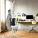 Simple Houseware Standing Coat and Hat Hanger Organizer Tree Shaped Rack for Entryway, Bedroom, and Hallway, 18 Hooks, White