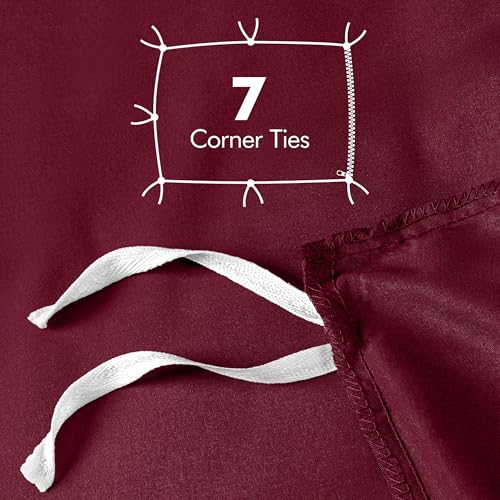 Utopia Bedding Duvet Cover King Size - 3 Piece with Zipper Closure - 1 Comforter Cover 104X90 Inches & 2 Pillow Shams 20X36 Inches (Burgundy) Comforter Not Included