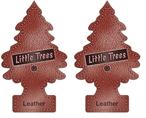 Little Trees Air Freshener Tree MTR0016 Leather Fragrance For Car Home Boat Caravan - Single Pack (Pack of 2)