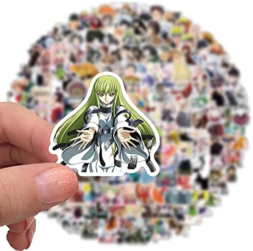 Cool Stickers 200pcs, Mixed Anime Stickers, Popular Classic Japanese Style Cartoon Waterproof Vinyl Stickers for Laptop, Luggage, Skateboard, Teens