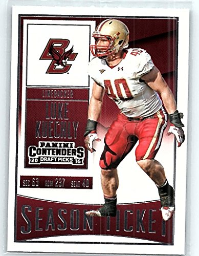 2016 Contenders Draft Picks Football Season Ticket #67 Luke Kuechly Boston College Eagles Official NCAA Trading Card made by Panini