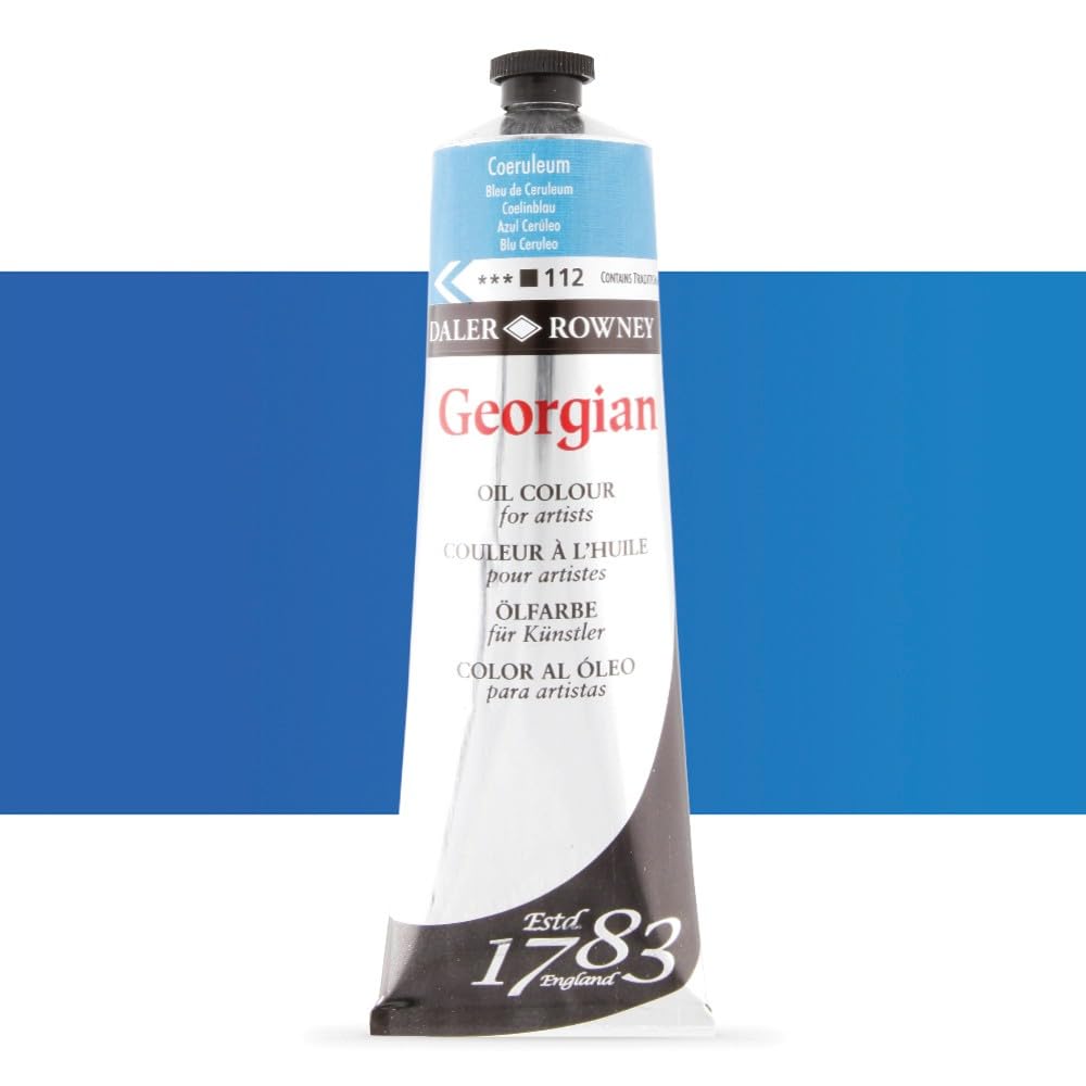 Daler-Rowney Georgian Oil Paint, Aluminium Tube, 7.61oz - 225 ml, Coeruleum