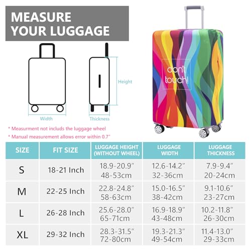 TRAVELKIN more than travel Luggage Cover Washable Suitcase Protector Anti-scratch Suitcase cover Fits 18-32 Inch Luggage - Thumbnail 7