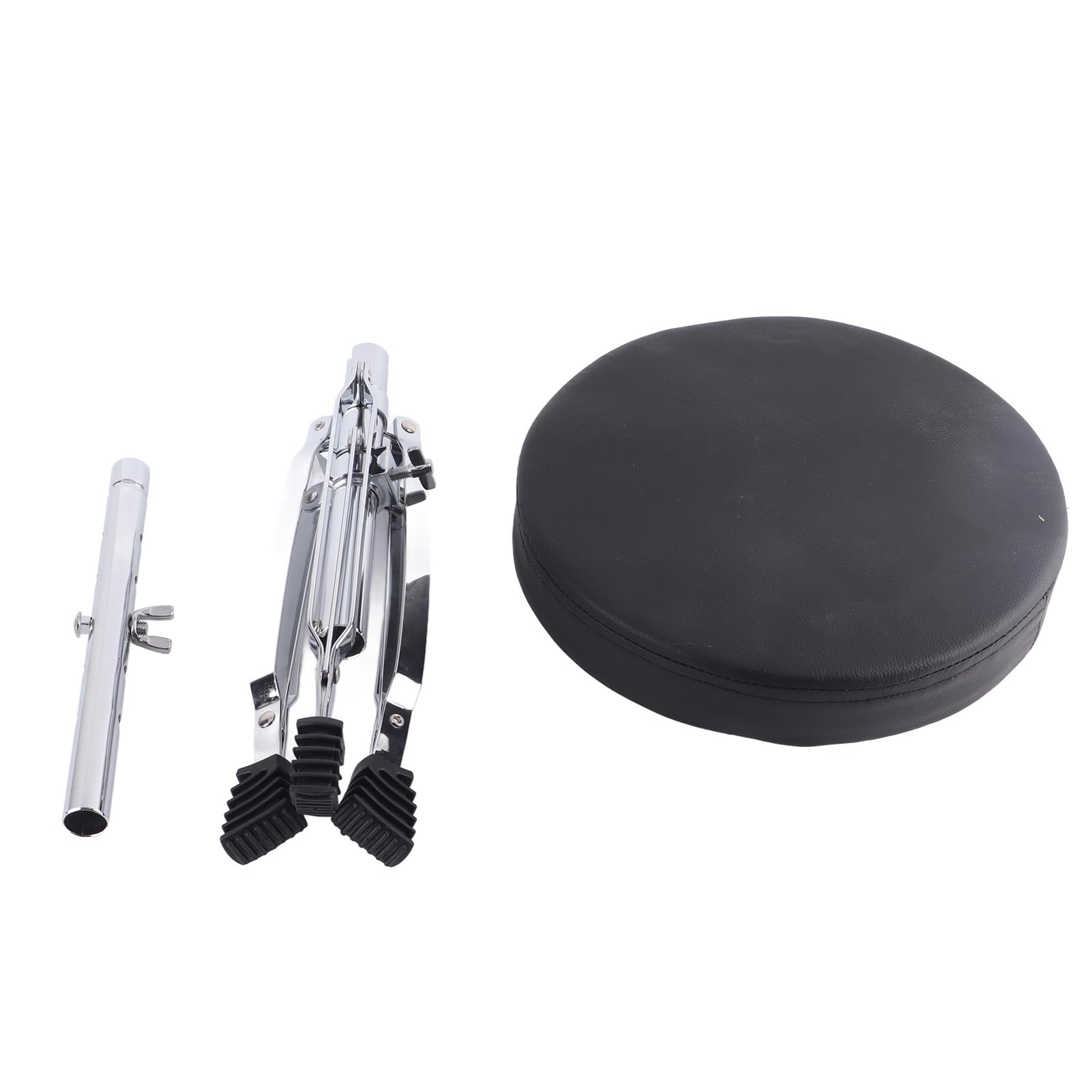 Eujgoov Taburete Plegable para Batería, Material de Aleación, Asiento Acolchado, Altura Ajustable de 16,7 a 21,7 Pulgadas, para Músicos Que Tocan Batería, Teclados y Guitarras