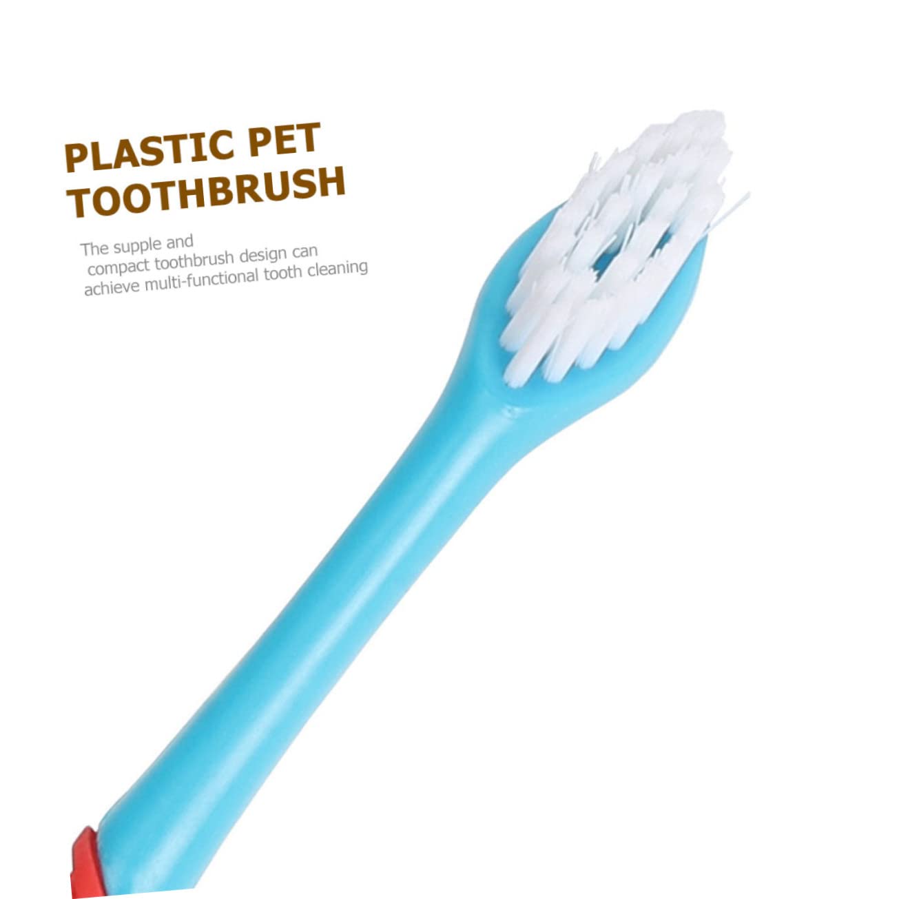 minkissy Lot De 3 Brosses À Dents Doubles Pour Animaux De Compagnie Manche Ergonomique Nettoyage Des Dents Nettoyage De La Cavité Buccale 4 Pièces X 3
