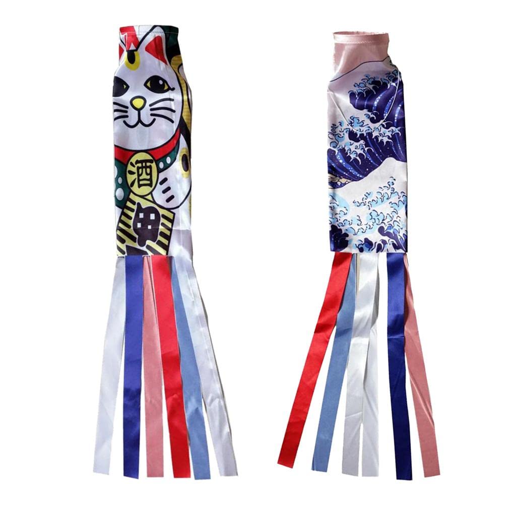 bnf® 2pcs koi nobori carp windsocks streamers colorful fish decoration 70cmwindmills wind spinners garden d cor yard garden outdoor living home