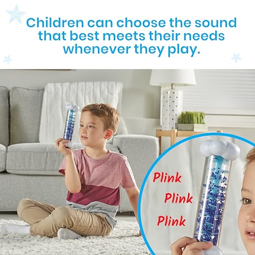 hand2mind Calming Sensory Tubes, Rain Sound Fidget Tubes, Rain Stick Instrument, Toddler Sensory Toys, Calm Down Corner Supplies, Science Classroom Weather Toys, Play Therapy Activities