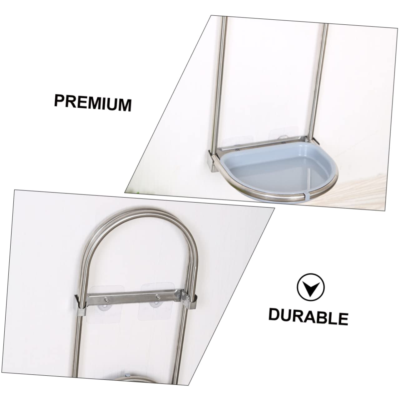 PartyKindom Portaombrelli Pieghevole in Acciaio Resistenti Da Parete Per Casa Argento Azzurro Supporto Portaombrelli Portaoggetti Per Interni Utilizzo Versatile