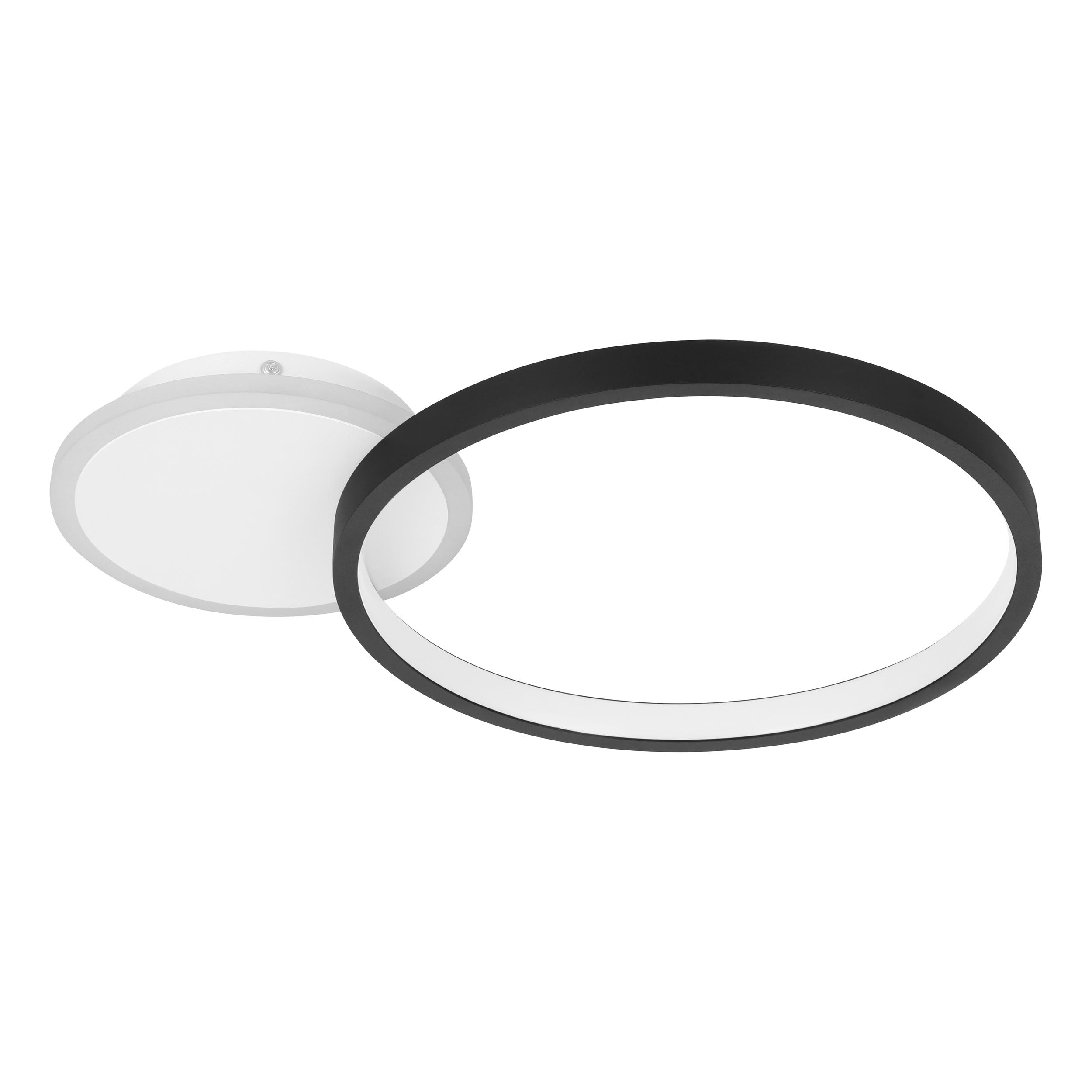 Eglo Black Gafares Led & White Flush Ceiling Light