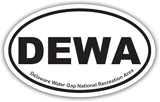 DEWA Delaware Water Gap National Recreation Area Sticker Water Bottle Hard hat - Four Pack