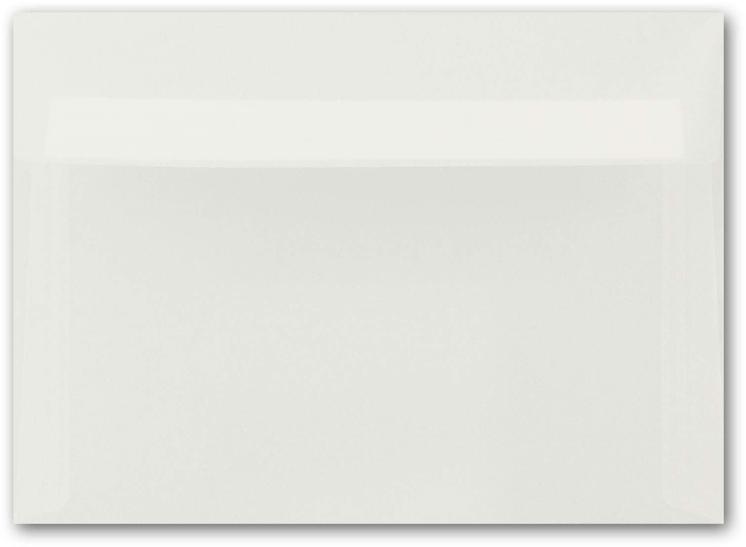 300 buste per lettere, formato DIN B6, 125 x 176 mm, colore: Bianco trasparente