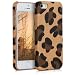 Produktbild kwmobile Apple iPhone SE / 5 / 5S Hülle - Hardcover Handyhülle für Apple iPhone SE / 5 / 5S - Handy Case Cover Schutzhülle - Leopard Design Braun Schwarz Hellbraun