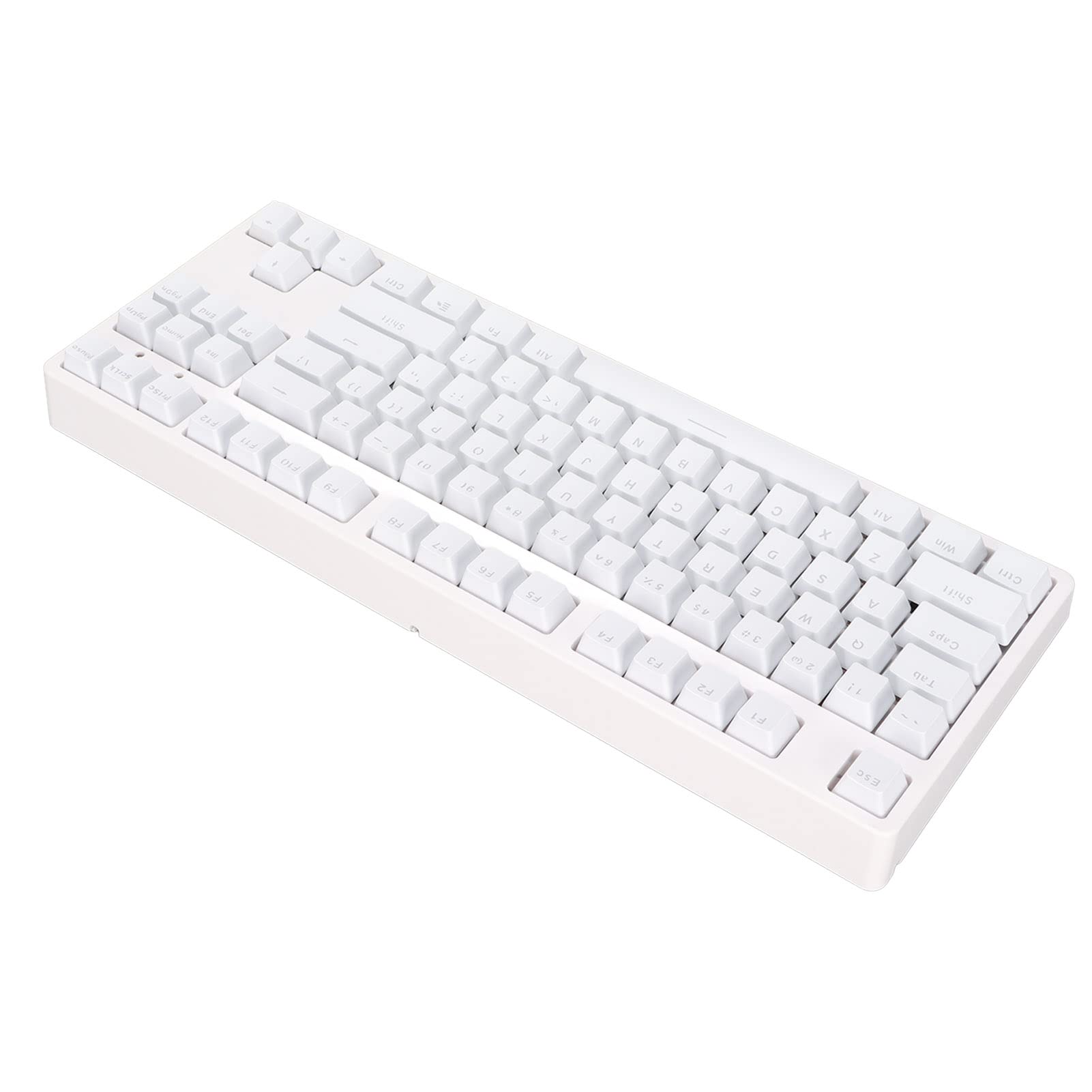 Mechaniczna Klawiatura do Gier Stylowa, Ergonomiczna 87 Klawiszy Klawiatura Sublimacyjna do Biura Gier, materiał ABS (WHITE)