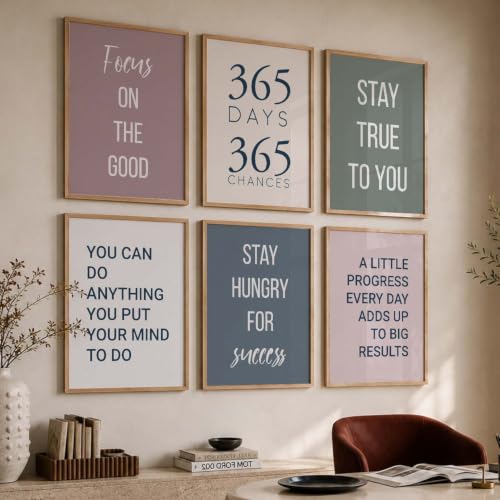 Image of kotart Inspired poster Motivational Quotes | Wall Hanging frames for Living Room | Bedroom | Office | Gift | Decoration frames for Home | Painting wall Decor - Set of 6 Multicolo (10x13 inch, H)