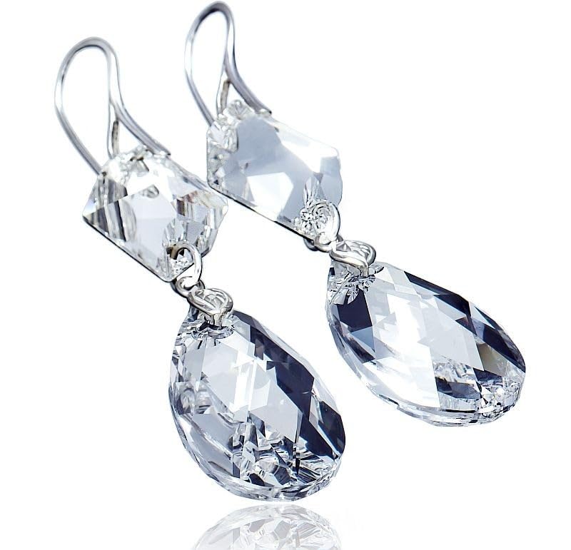 Boucles d'oreilles Crystal argent 925 Arande : l'éclat pur des cristaux d'origine