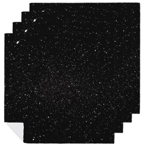 Servilletas de Tela Negro Brillante 4 Piezas miniatura 1