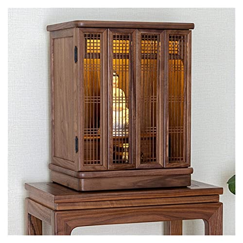 Handgefertigter Tempel 38-48 nordamerikanischer schwarzer Nussbaum, wandmontierter buddhistischer Nischen-Hängeschrank, Gott des Reichtums, Guanyin-Tischplatte, Nischen-Versorgungsplattform, bud 4 Handgefertigter Tempel 38-48 nordamerikanischer schwarzer Nussbaum, wandmontierter buddhistischer Nischen-Hängeschrank, Gott des Reichtums, Guanyin-Tischplatte, Nischen-Versorgungsplattform, bud