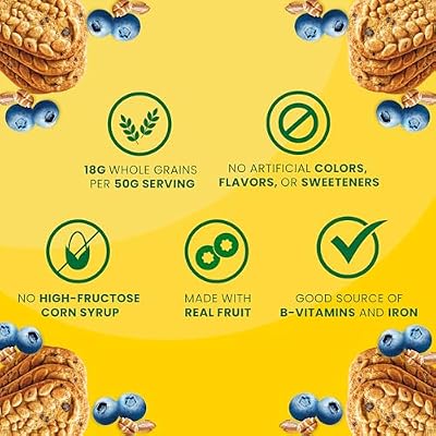 belVita Breakfast Bars Biscuits, Blueberry, 8 Packs (4 Biscuits Per Pack)