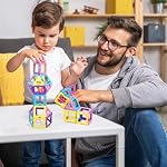 Jouets de tuiles magnétiques modernisés pour 3 4 5 6 7 8+ Année Vieux Tout-petits Garçons Filles, Bâtiment magnétique Blocs éducatifs STEM Jouets Cadeaux pour l'âge 3-6 4-5 4-8 Enfants Anniversaire