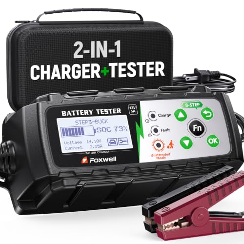 FOXWELL-BC521-2-in-1-Battery-Charger-Tester-Test-Before-Charging-12V-5A FOXWELL BC521 2-in-1 Battery Charger & Tester, Test Before Charging 12V 5A - Image 1