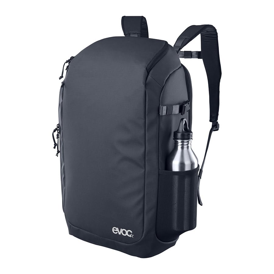 EVOC Athlete Mochila para ciclismo y viaje - Ligero gris carbono/negro - Mochila convertible, bolsillos de acceso rápido y correa de carro de 30 l