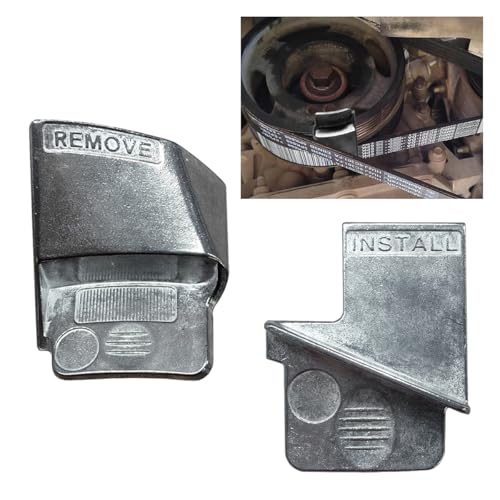 DUSCOKE 2PCS Stretch Belt Mate Kit, Auxiliary Pulley Belts Removal Tool for Timing Belt, Metal Stretch Belt Remover Installer Tool Kit, Serpentine Belt Tool for Car Truck Cart Skid Steers Belts