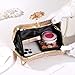 Faibiules Women's Fashion Rhinestone Beaded Evening Bag Flower Lock Clutch Handbag Black