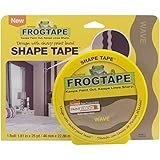 FROGTAPE 282547 Shape Tape Painting Tape, Yellow, Wave Design, 1.81-Inch x 25-Yard Roll