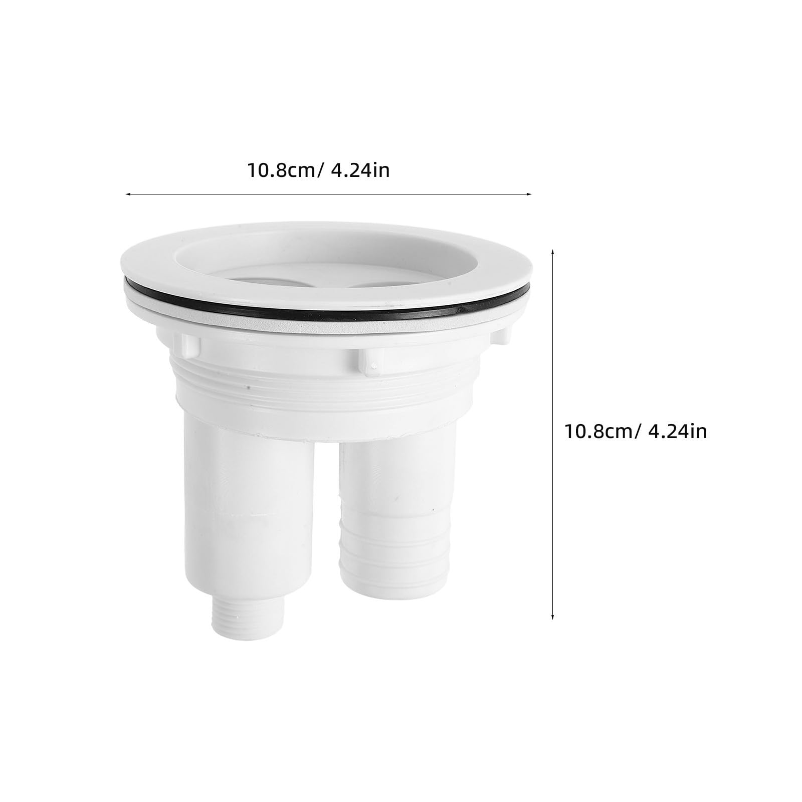 TEHAUX Filtro para Desagüe de Cama de Lavado de Cabello en Plástico Blanco Taza Filtrante, Captura Cabello y Residuos, Limpieza Rápida para Salón de Belleza o Barbería