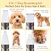 4 in 1 Hundeschermaschine Set Ninonly Leise Wiederaufladbar Schermaschine Hund Katze mit 4 Multifunktions Schneidköpfen für Körper, Pfoten, Augen, Ohren Pfotentrimmer für Hunde Gunmetal