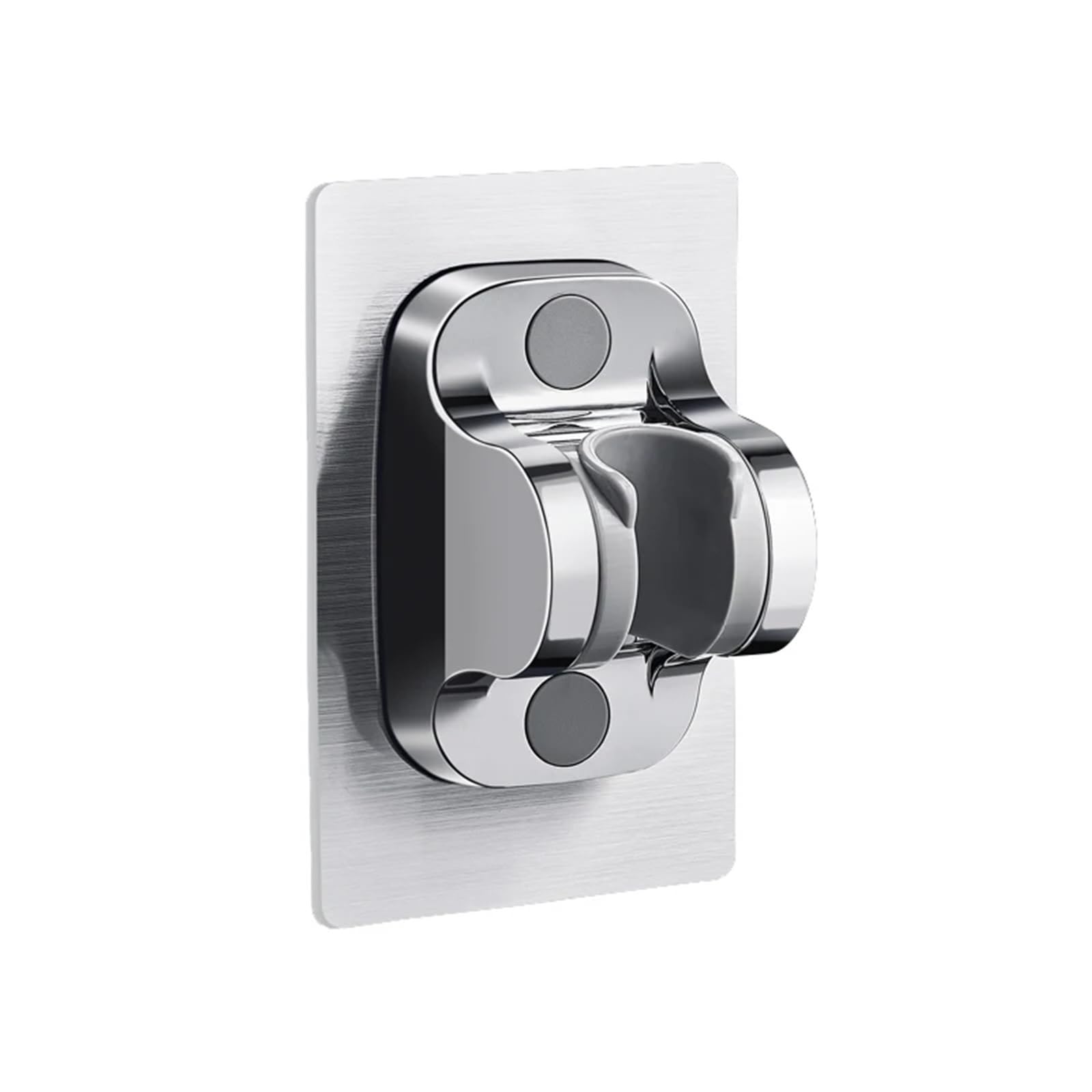 Djskldf 1 Piece Silver Shower Head Holder Shower Head Holder Brackets Adjustable Support Showerhead Bath Wall Hooks Stand Plastic Bathroom Accessories Without Drill(1 Piece Silver)