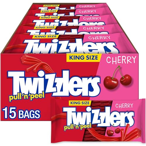 Twizzlers Pull N Peel Cherry Flavor, 4.2oz, 15 bags